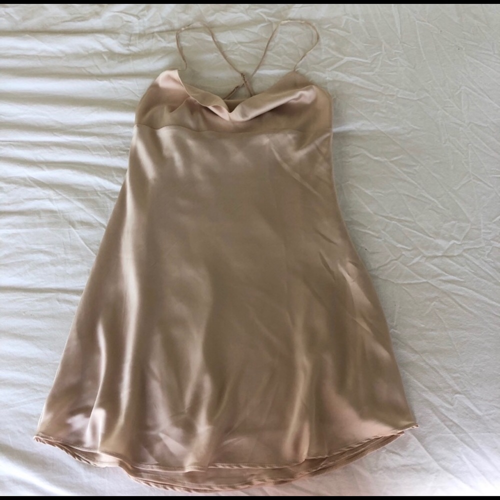 Champagne silk dress